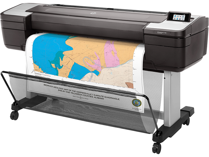 HP plotter with map