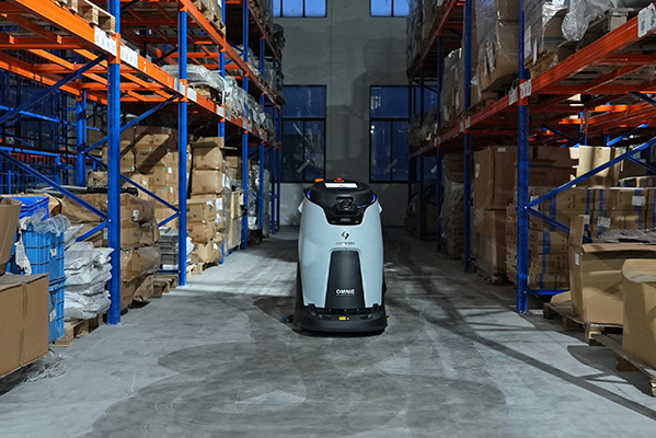 Omnie in warehouse front iew
